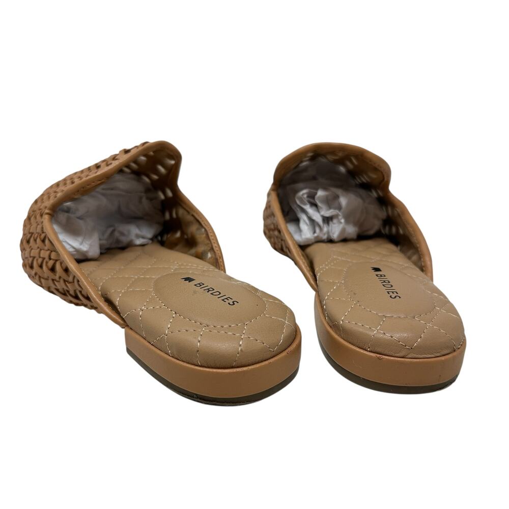 Birdies The Phoebe Woven Mule Flats Rattan‎ Faux Leather Tan Size US 5.5 - Picture 9 of 14